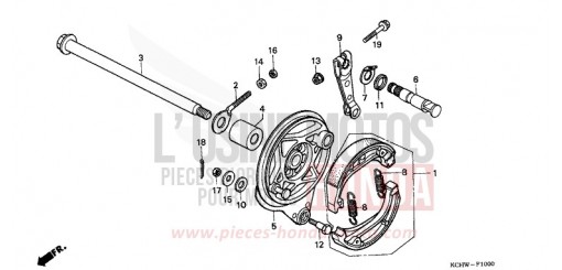 PANNEAU DE FREIN ARRIERE CG125M1 de 2001